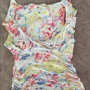 Vintage CAbi multi-color, sleeveless top